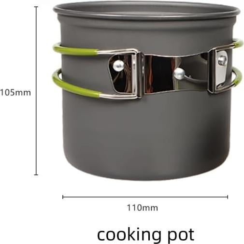 Juego de ollas y sartenes para camping JIAOLUOLI 1-2 personas