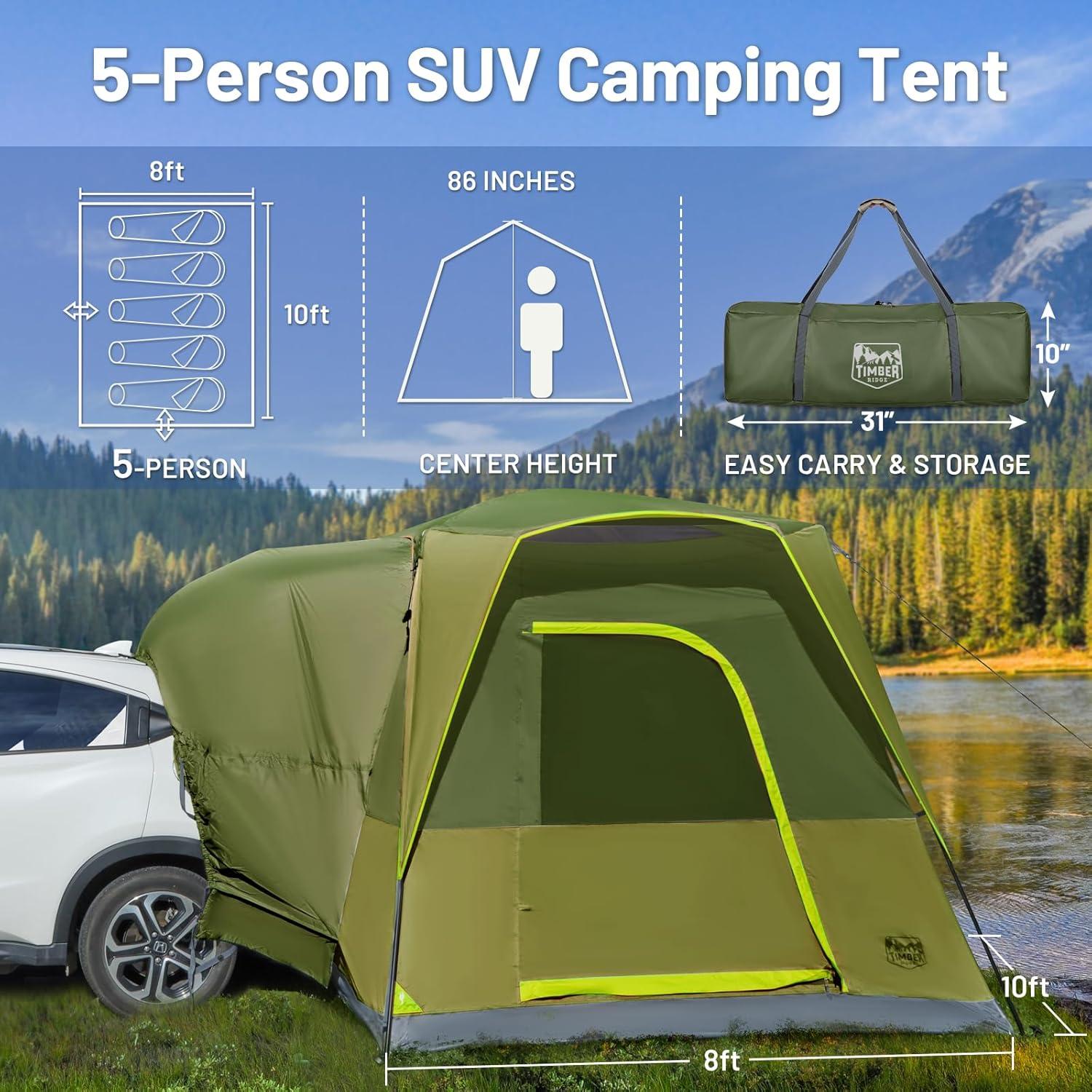 Tienda de Camping TIMBER RIDGE para 5 Personas Verde