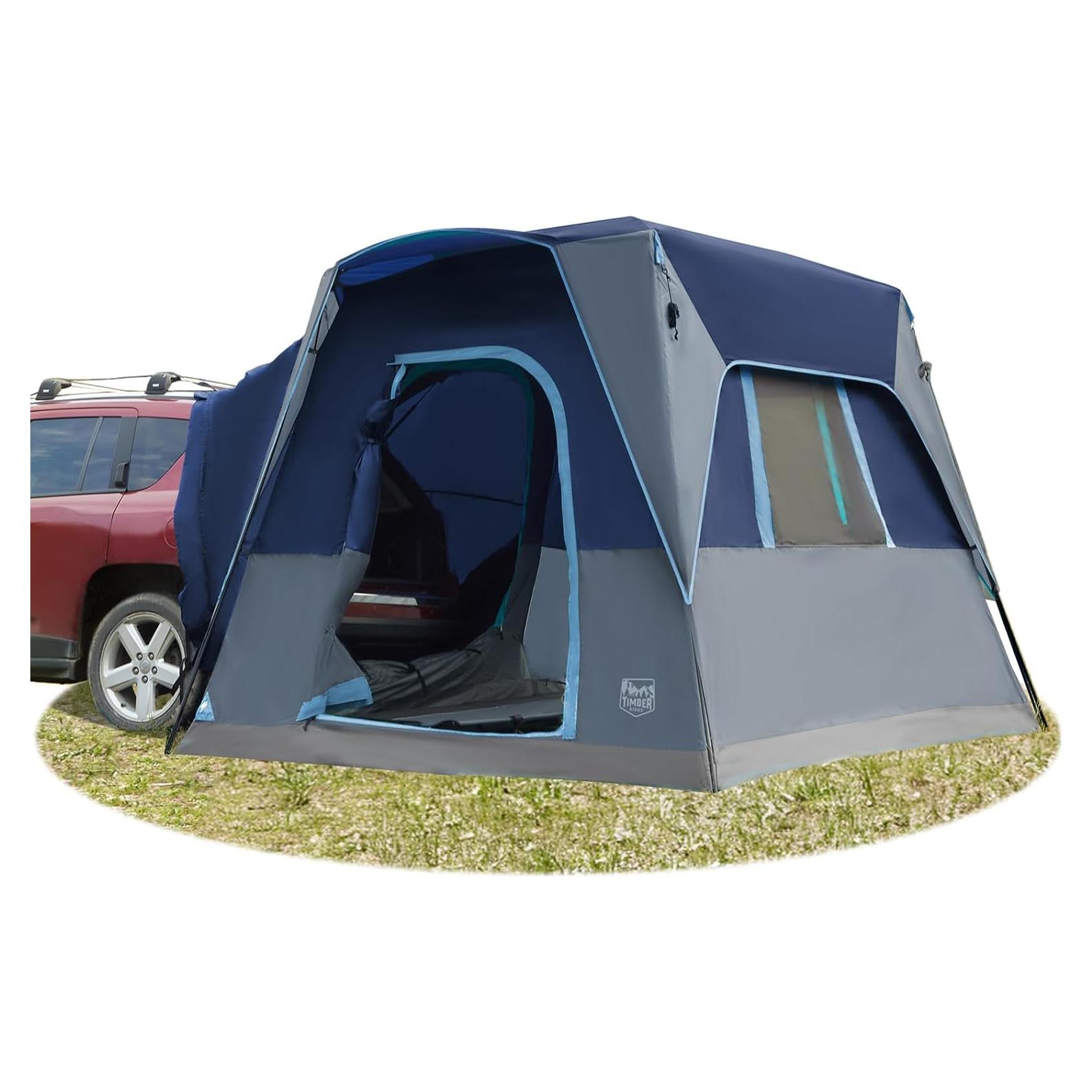 Carpa TIERRA DE MADERA para 5 Personas Azul Impermeable