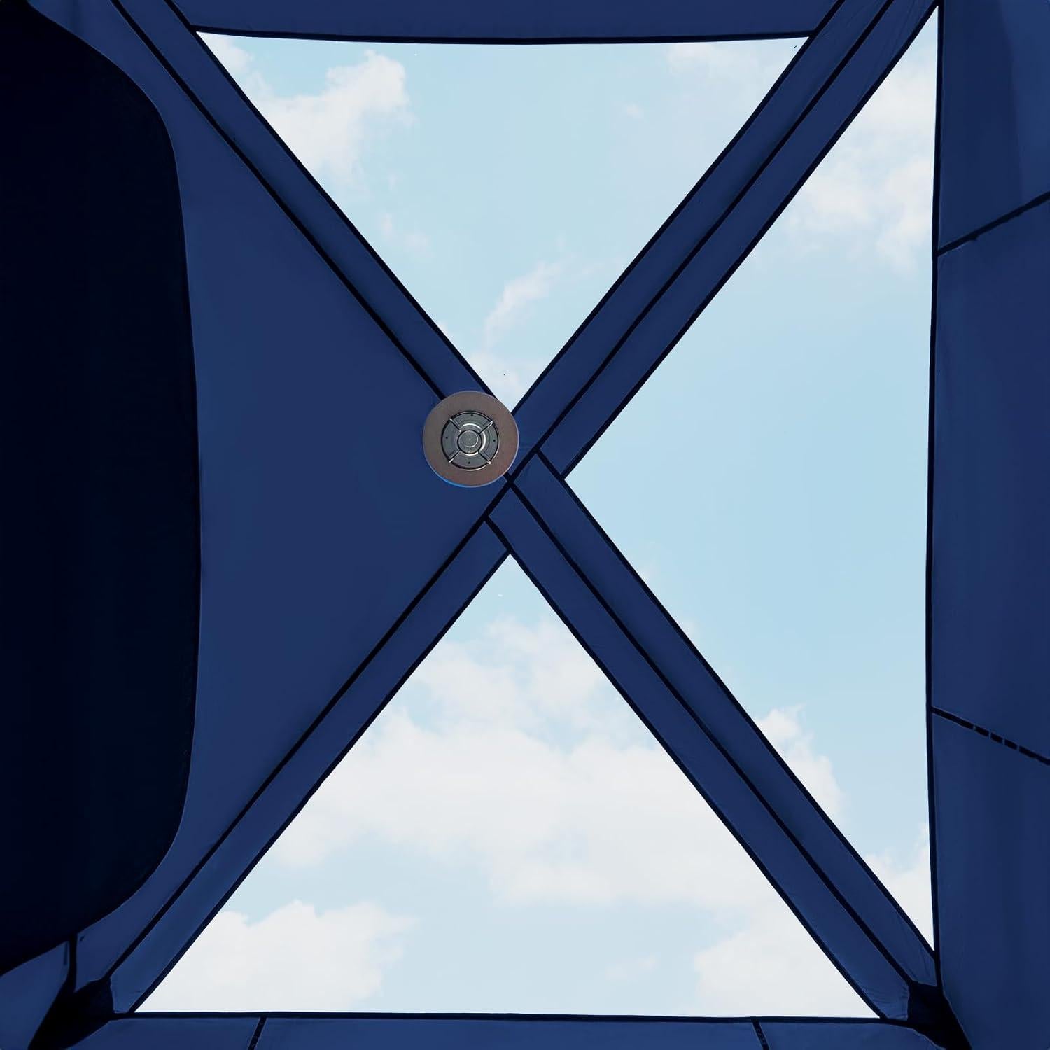 Carpa TIERRA DE MADERA para 5 Personas Azul Impermeable