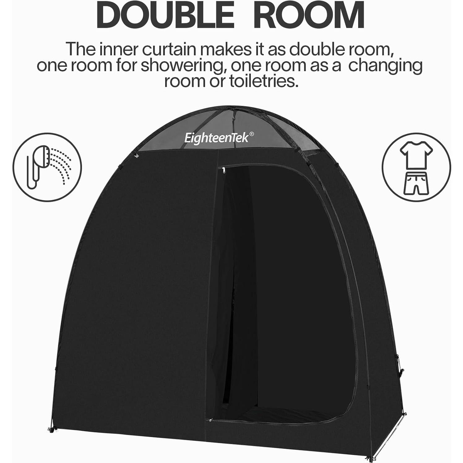 Tienda de Ducha EighteenTek Pop Up 2 Habitaciones 210x109cm