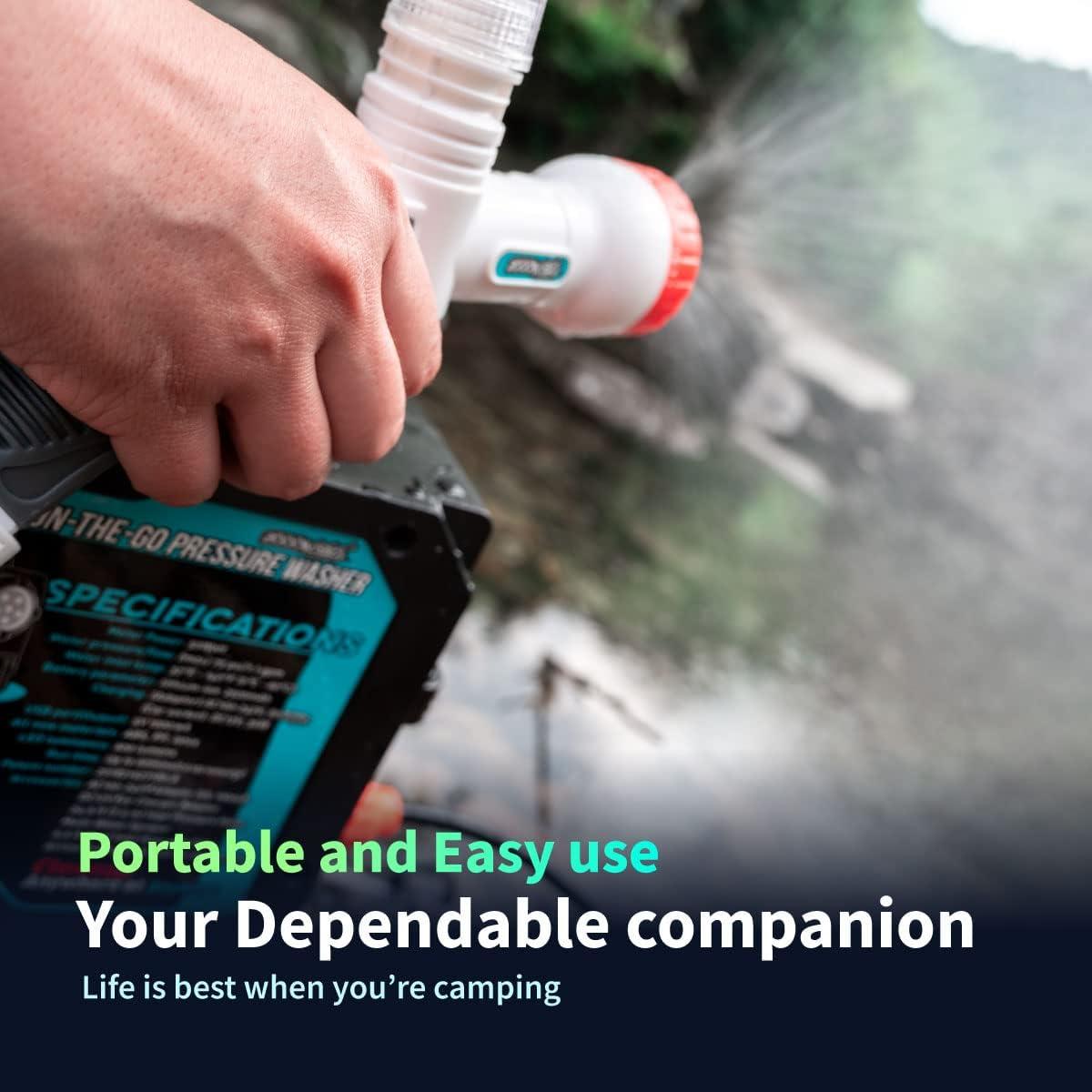 Ducha de Camping Portátil ZOOOBELIVES 50W con Luz LED