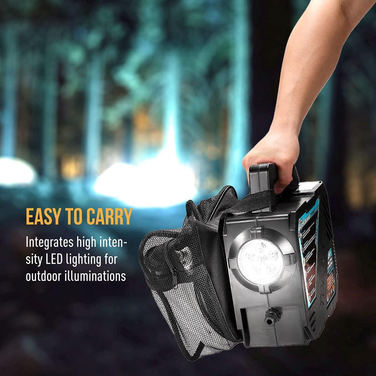 Ducha de Camping Portátil ZOOOBELIVES 50W con Luz LED