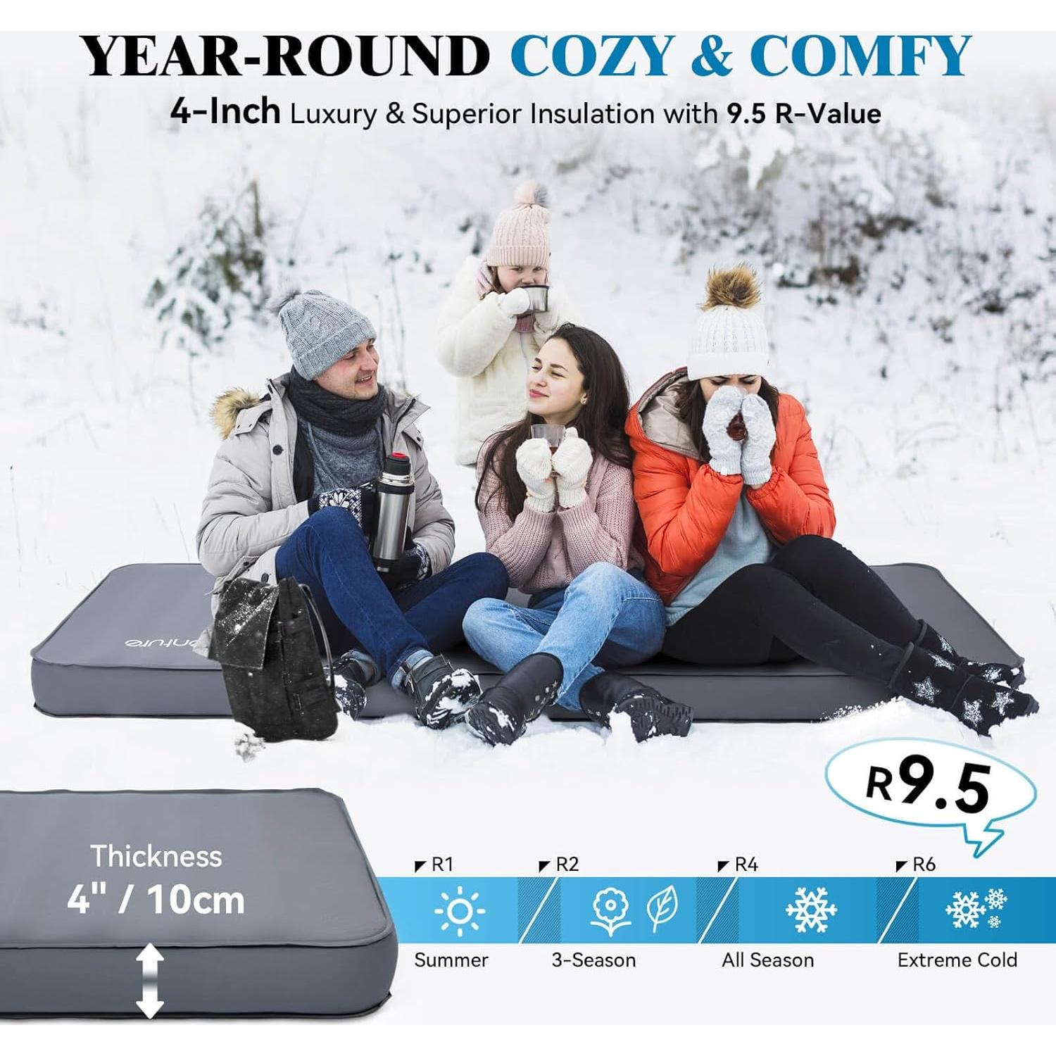 Colchón Autoinflable Hikenture 10 cm Grosor Camping Individual