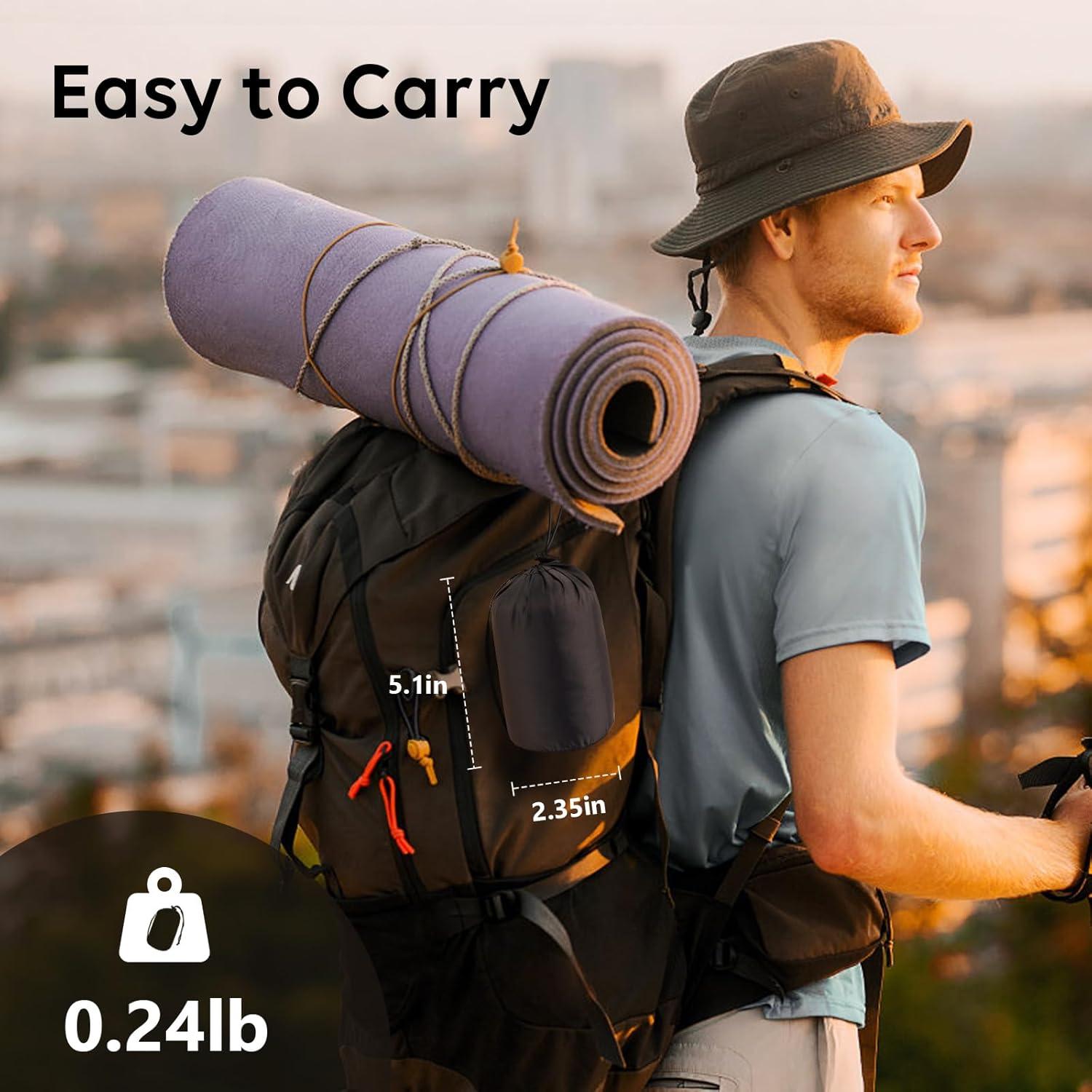 Almohada Inflable TOBTOS para Camping 43x30 cm Negra