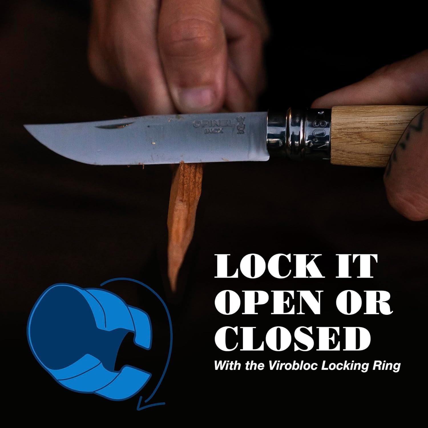 Cuchillo Plegable Opinel No.06 Acero Inoxidable Roble