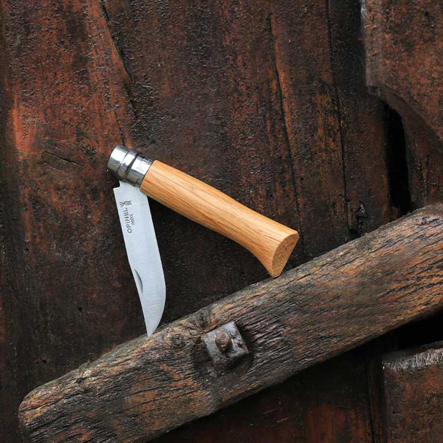 Cuchillo Plegable Opinel No.06 Acero Inoxidable Roble