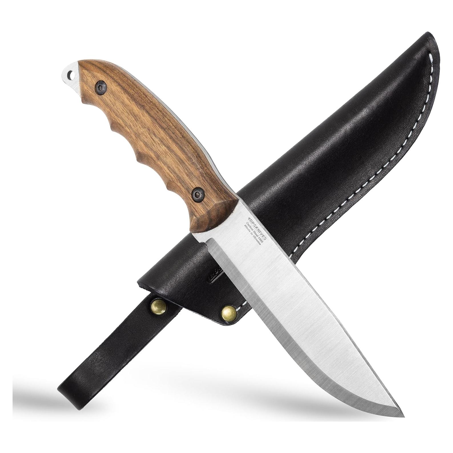 Cuchillo de Camping BPS HK5 CSH Full Tang con Funda de Cuero