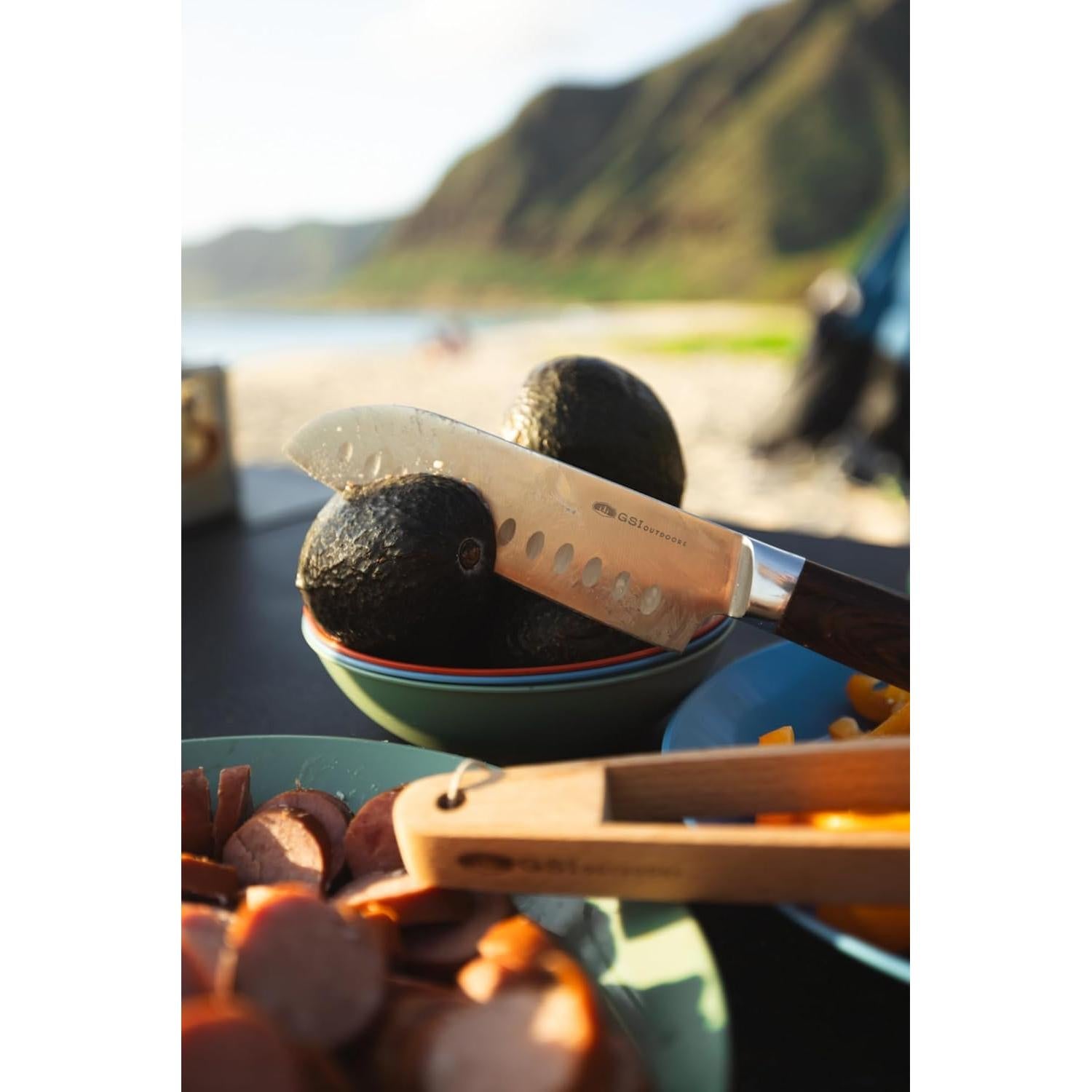 Cuchillo de Chef GSI Outdoors Rakau 15.2 cm con Mango de Madera