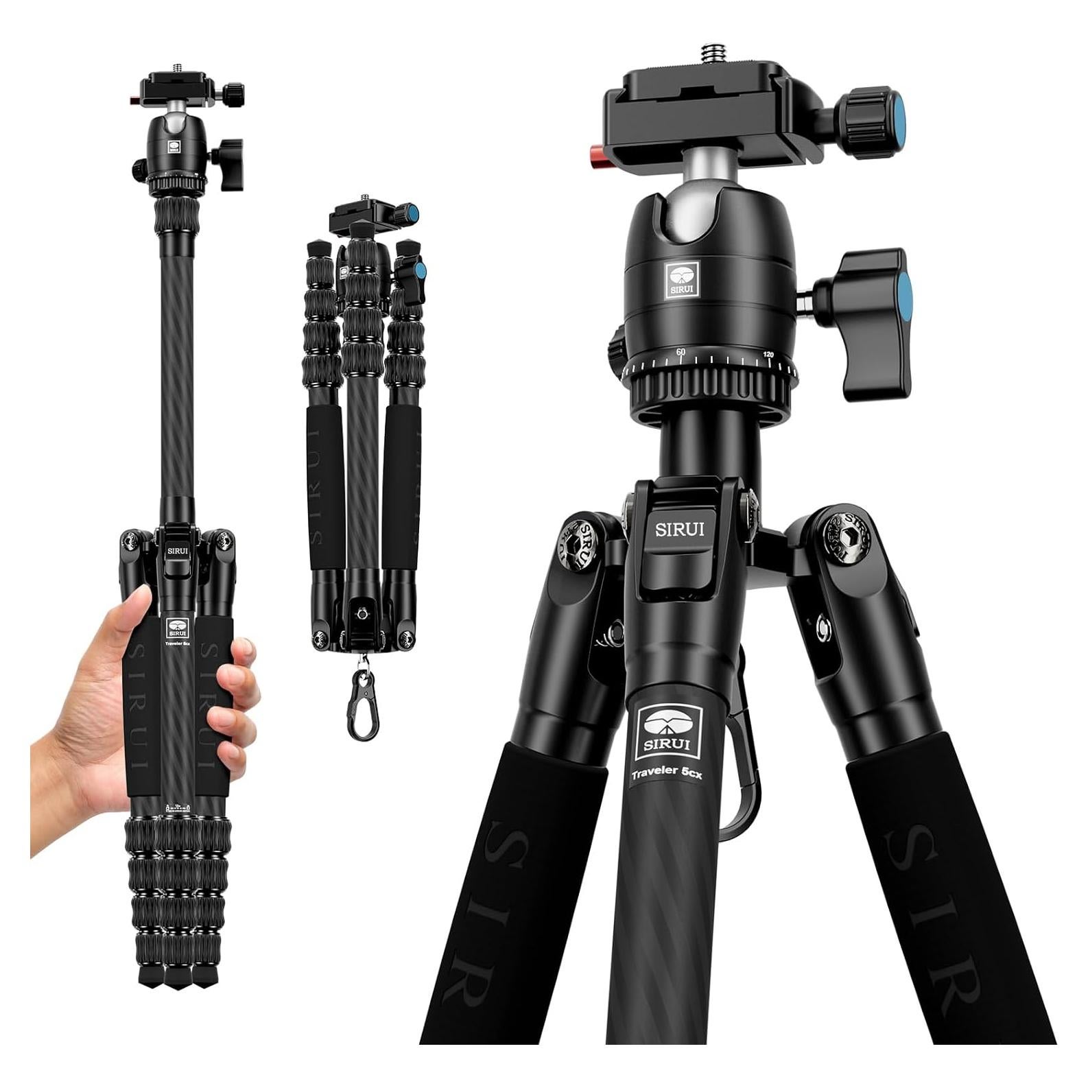 Trípode de Viaje SIRUI Traveler 5CX Fibra de Carbono 1.58kg