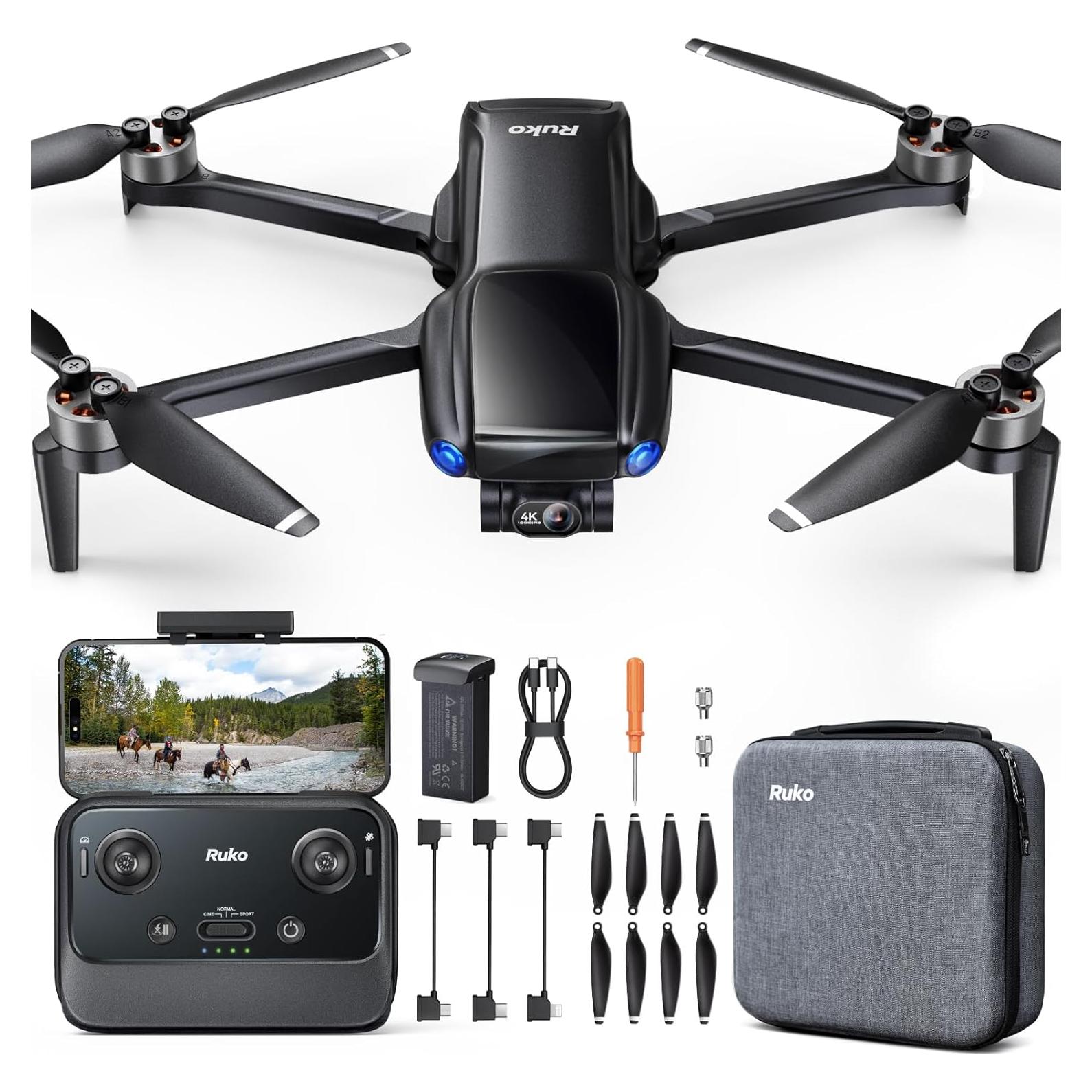 Dron Ruko U11MINI 4K, Cámara 8K, 32 min Vuelo, 246g