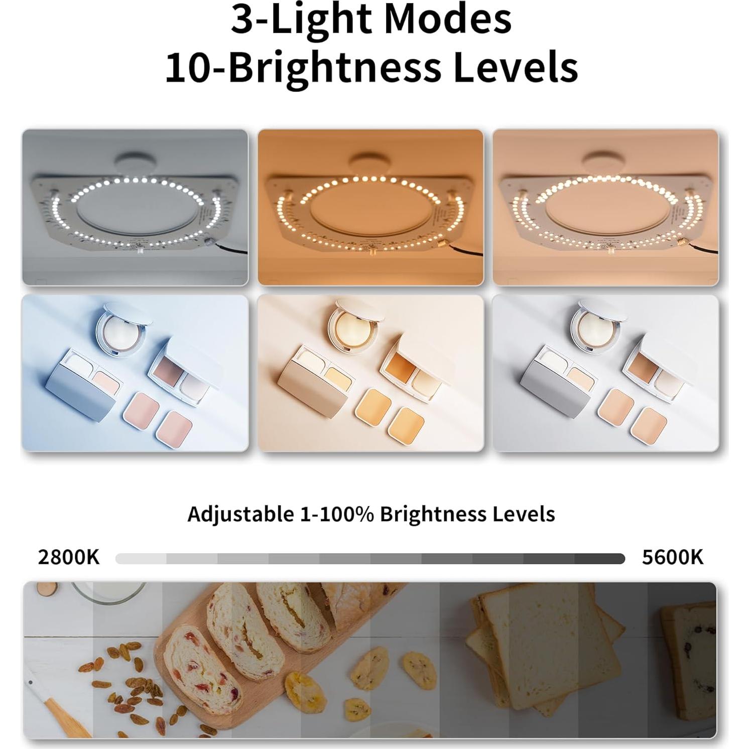 Kit de Carpa de Fotografía Plegable Zecti 30x30cm con LED