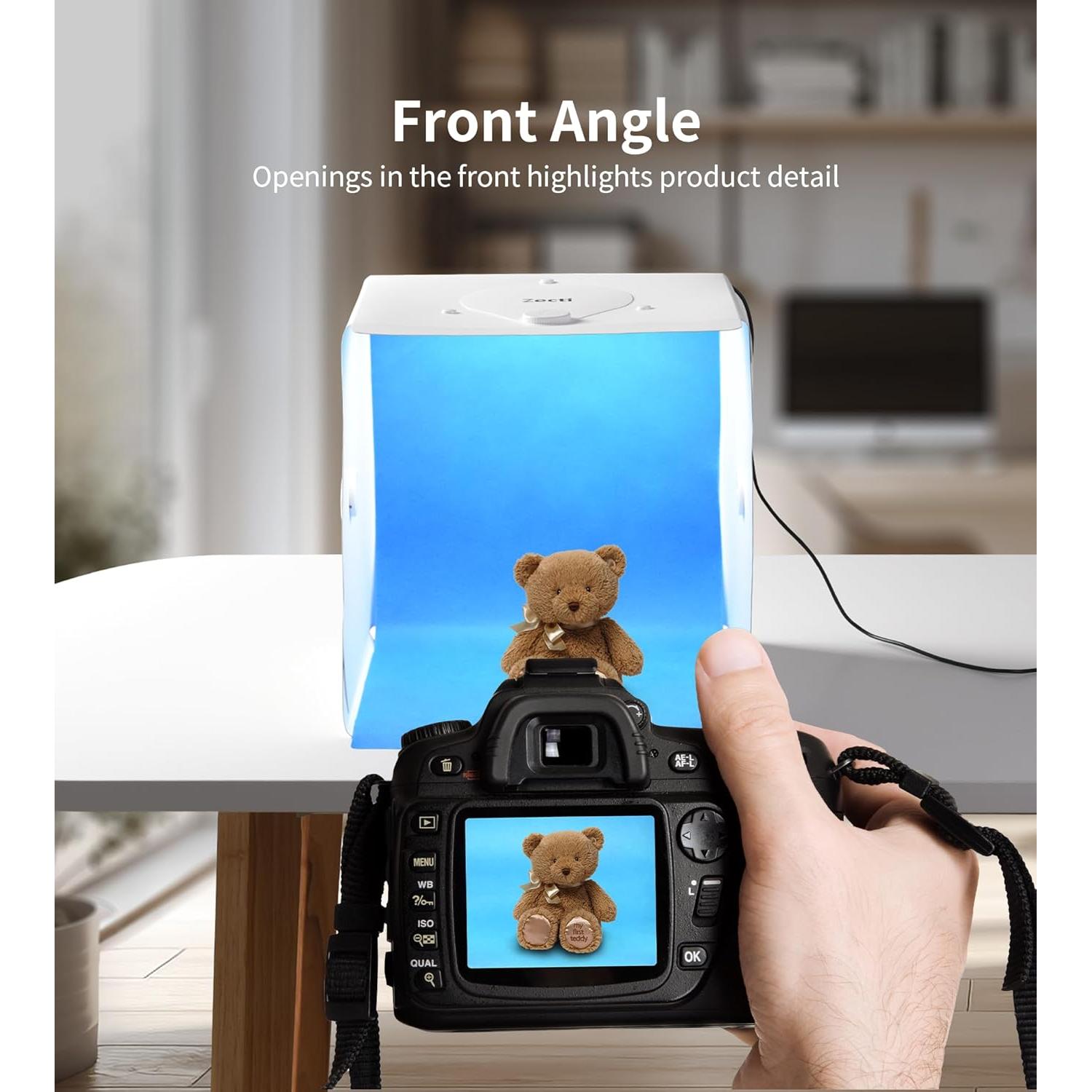 Kit de Carpa de Fotografía Plegable Zecti 30x30cm con LED