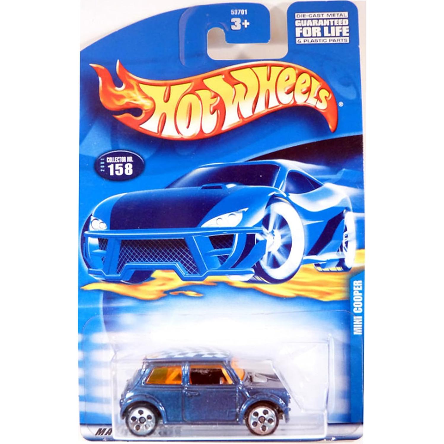 Coche Mini Cooper Azul Hot Wheels 2001 1:64 Escala
