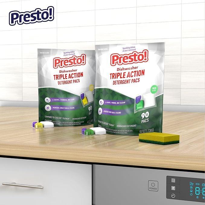 Pacs para Lavavajillas Amazon Presto! Triple Acción 70 Unidades