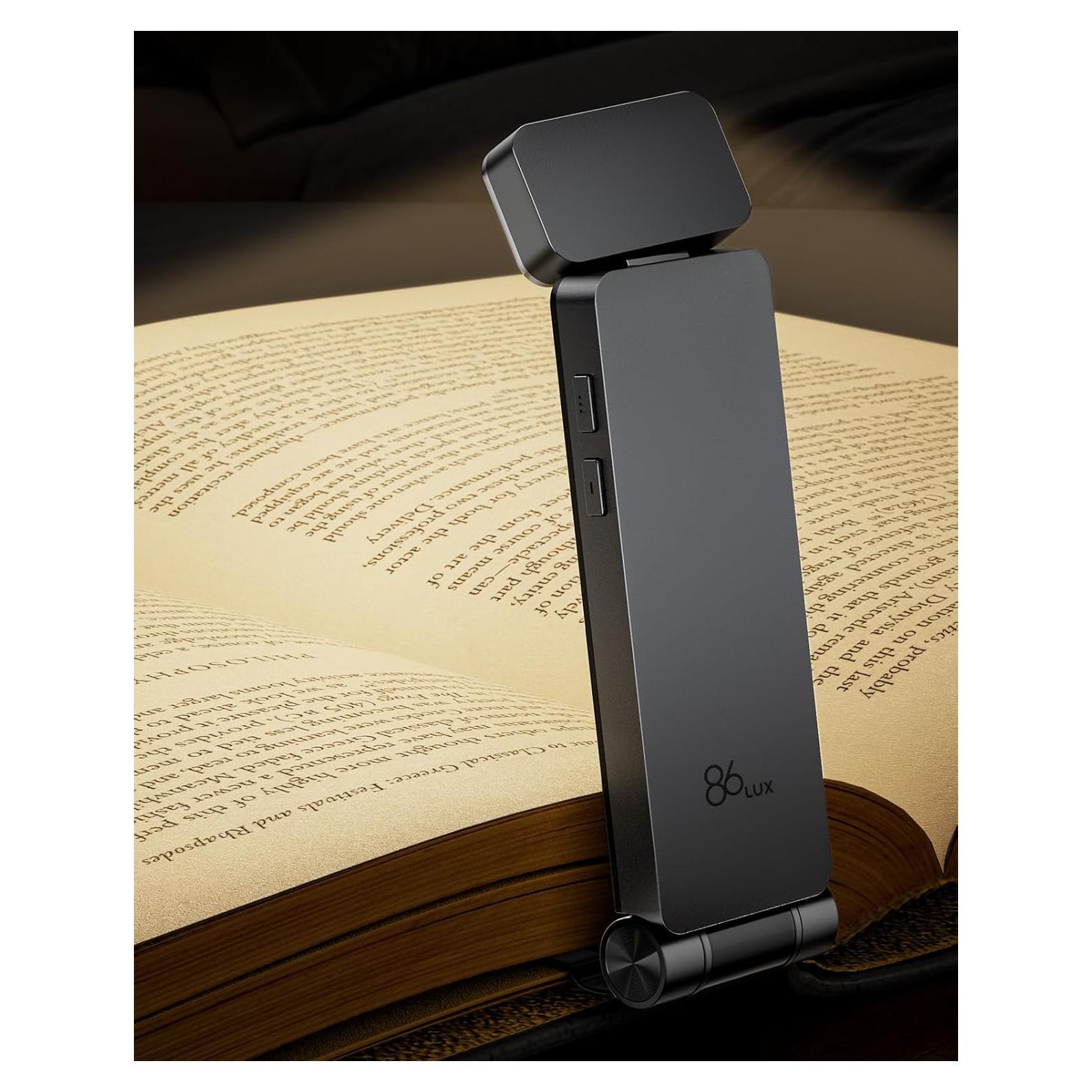 Luz de Libro LED Recargable 86lux Pocket E1 Gris - 3 Temperaturas