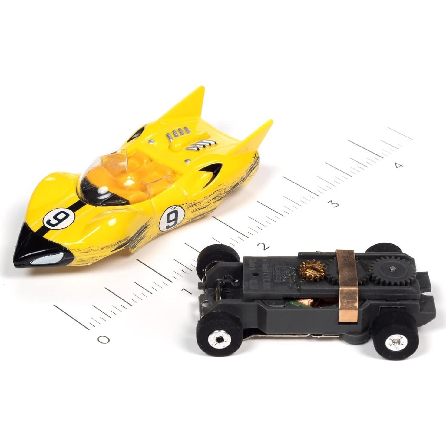 Auto World Thunderjet Racer X - Slot Car 1:64 con Imán