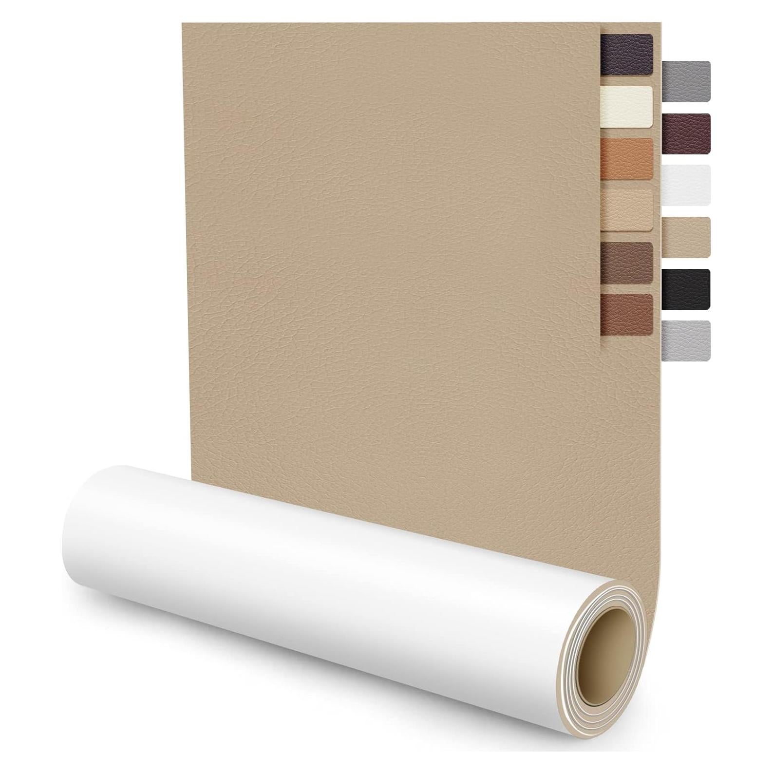 Cinta de Reparación de Cuero Autoadhesiva Cahomo 40x150 cm Beige