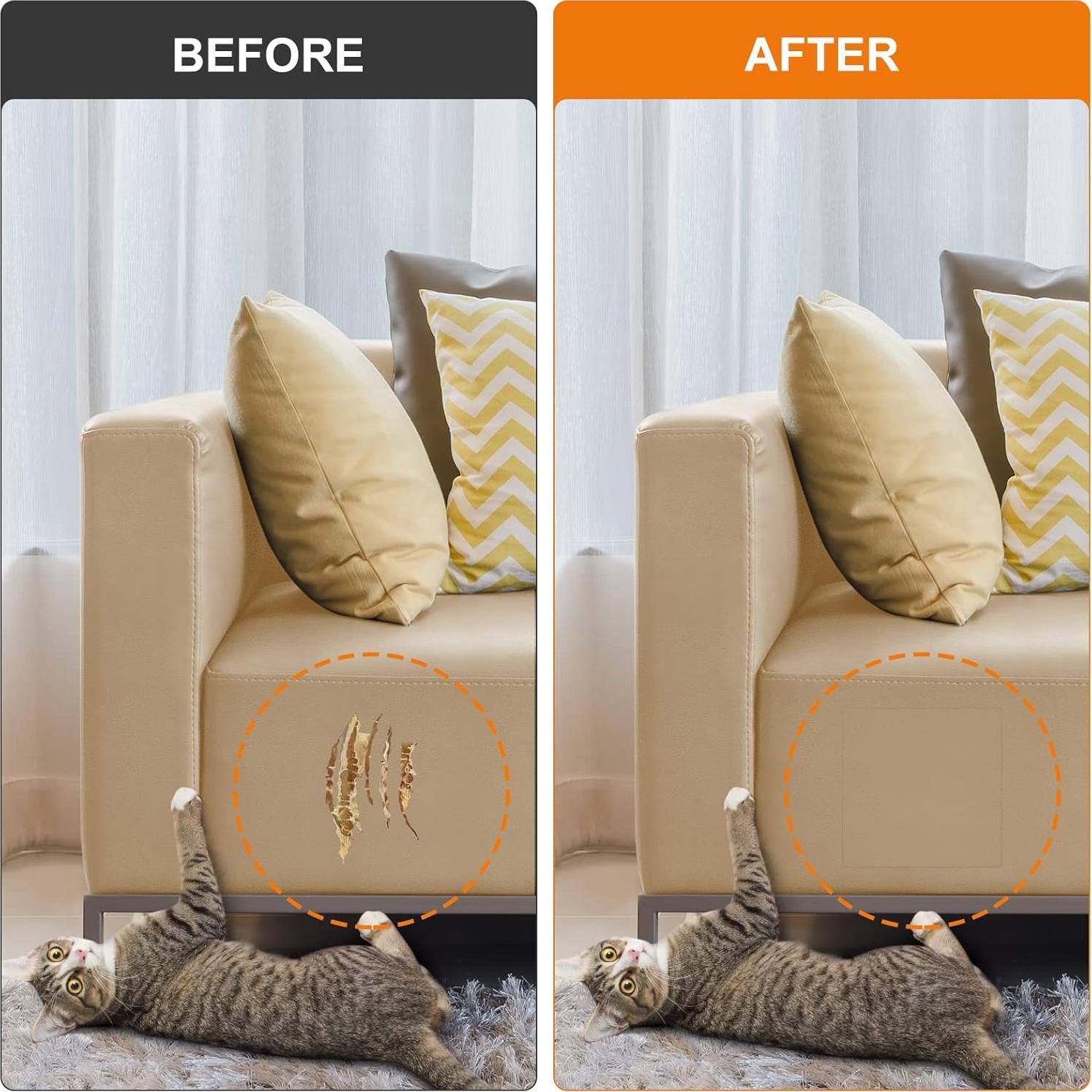 Cinta de Reparación de Cuero Autoadhesiva Cahomo 40x150 cm Beige