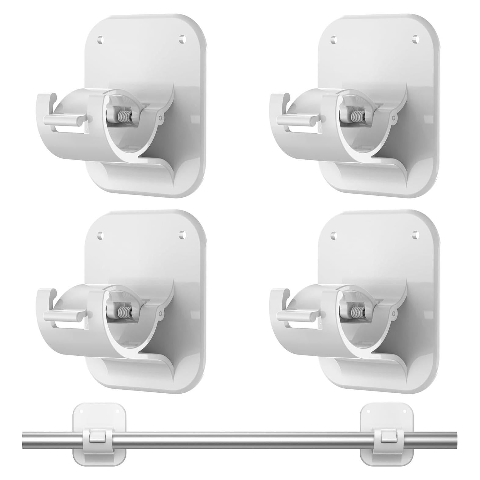 Soportes para Varillas de Cortina Autoadhesivos JHCJHC - 4 Piezas