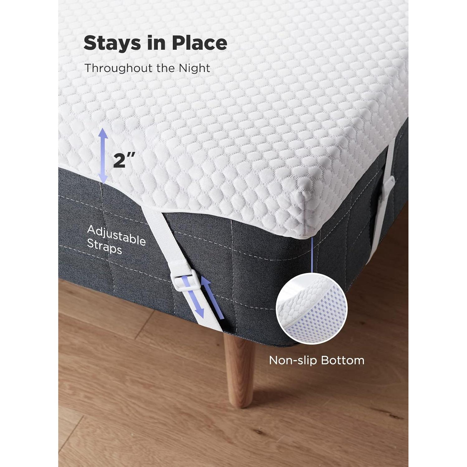 Colchón Superior Viscoelástico PERLECARE 5 cm Reina Antideslizante