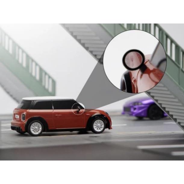 Turbo Racing Mini Cooper 1/76 2WD Proportional Steering RTR (RED) - Remote Control Car, Mini RC Racing Car 1/76 Scale Toys Vehicles for Adults