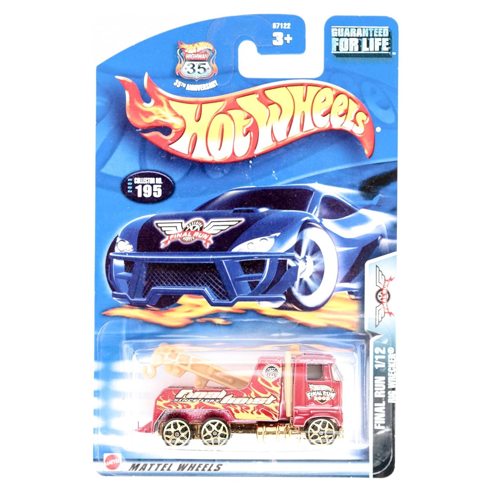 Camión Rojo Gría Hot Wheels 2003 1:64 Die Cast Coleccionable