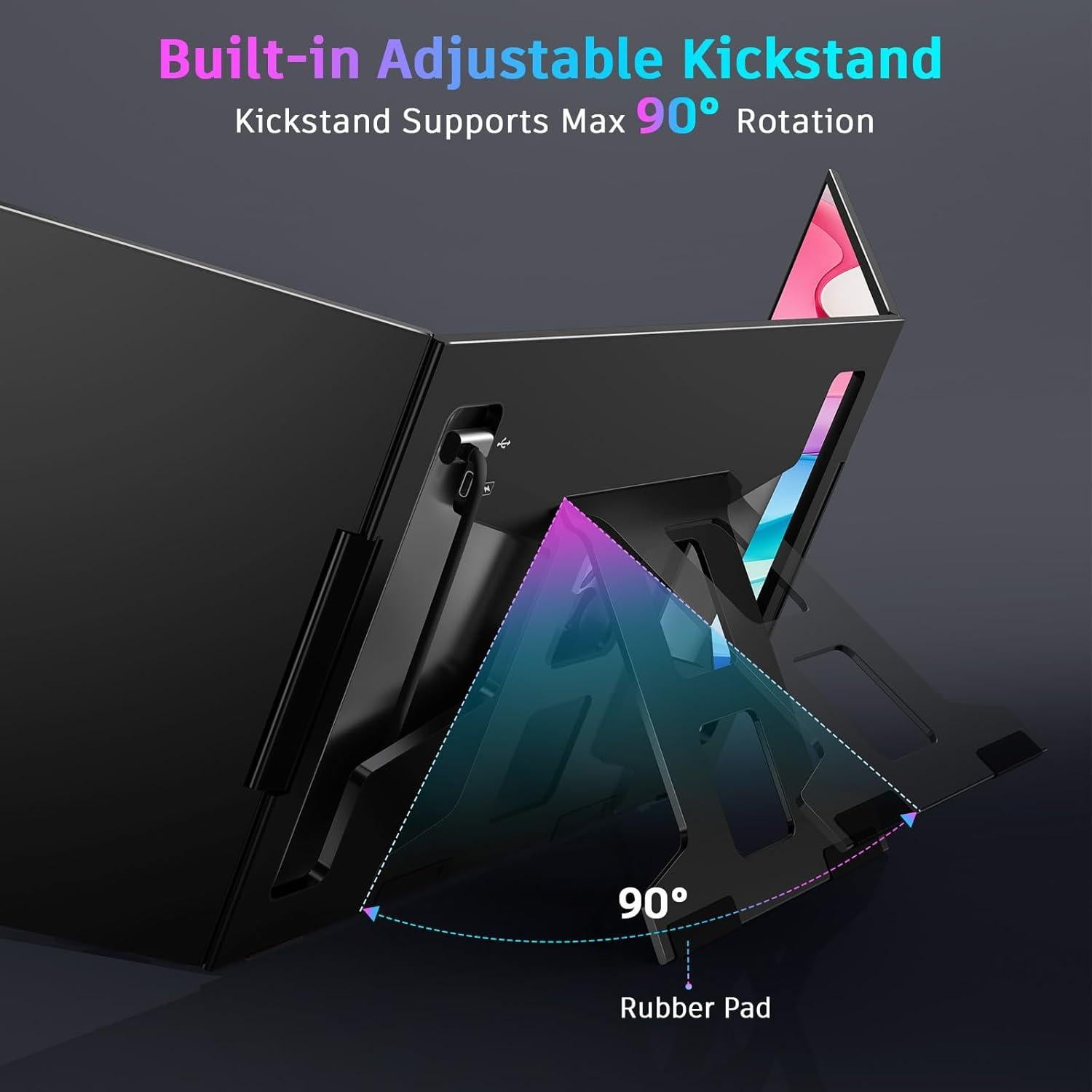 Extensor de Pantalla Triple QQH Z80A 15.6" FHD USB-C