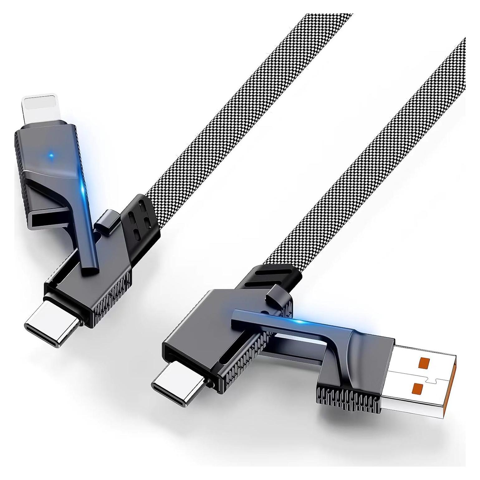 Paquete de 2 Cables USB C 4 en 1 bobosogo 3FT Carga Rápida 60W