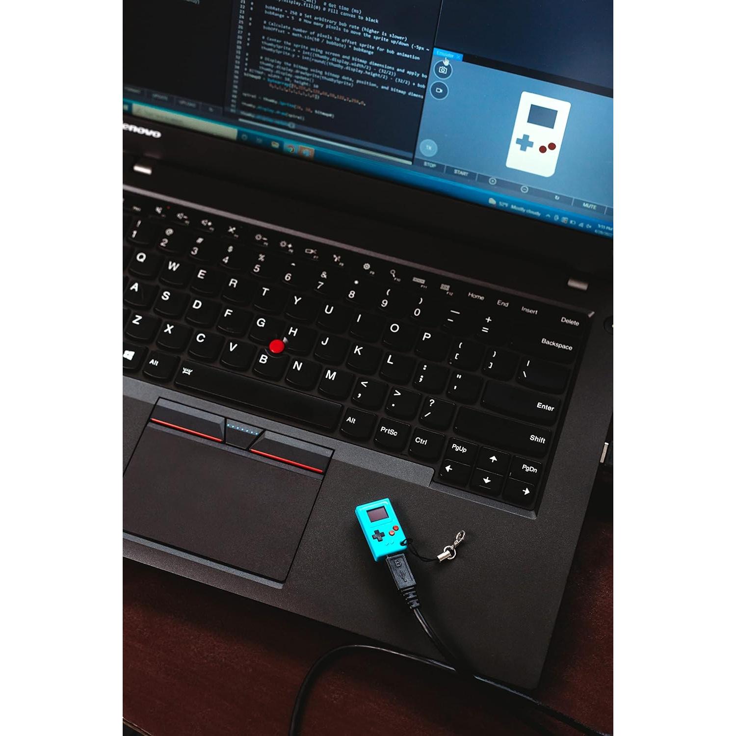 TinyCircuits Thumby (Clear), Tiny Game Console, Playable Programmable Keychain: Electronic Miniature, STEM Learning Tool