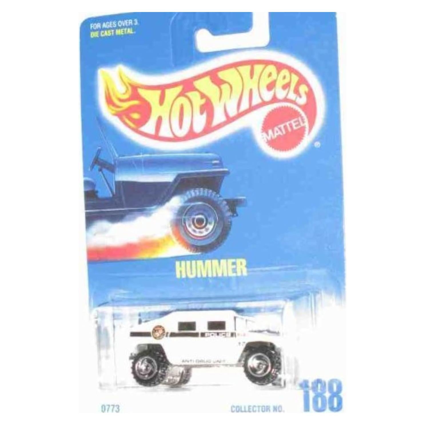 Hummer Policía Hot Wheels 1:64 Blanco Coleccionable Mattel
