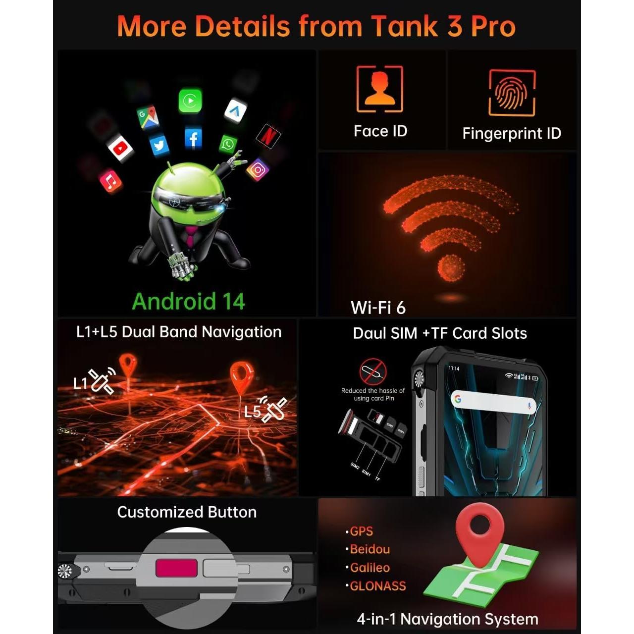 Smartphone Rugged 8849PRO Tank 3 Pro 5G 32GB RAM 512GB
