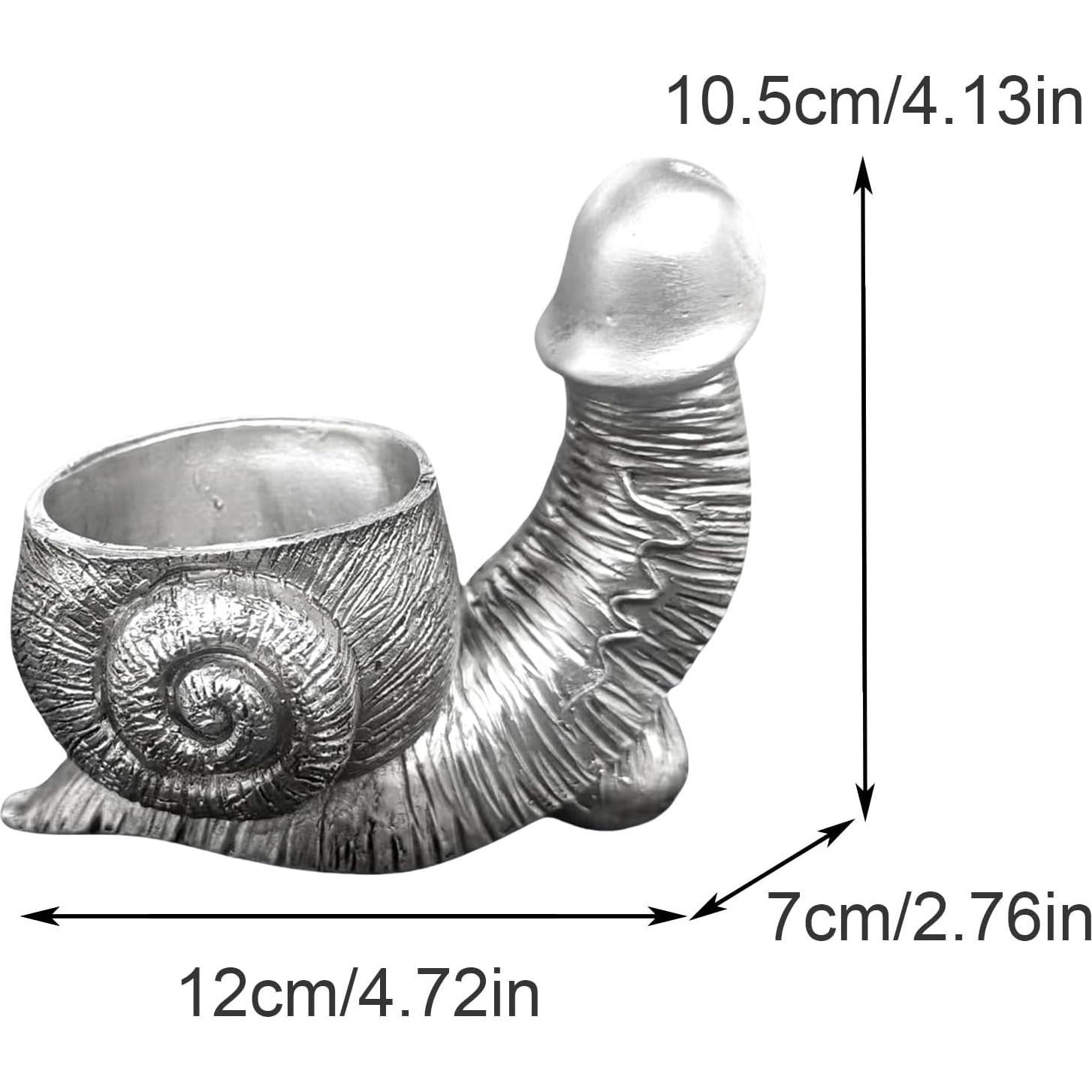 Snail Planter, Unique Flower Pot for Succulent Plants, Retro Indoor & Outdoor Plants Garden Decoration Mini Resin Turtle Statue Fun Planter (Bend)