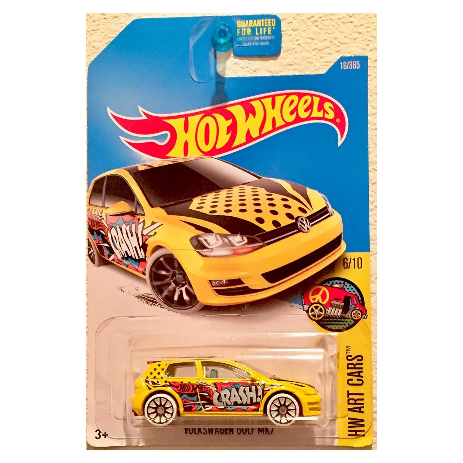 Hot Wheels Volkswagen Golf MK7 2017 Art Cars Amarillo 1:64