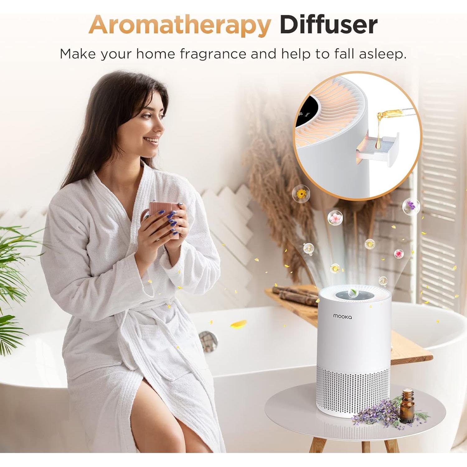 Purificador de Aire HEPA MOOKA AP-S0610L para Hogar 111.5m²