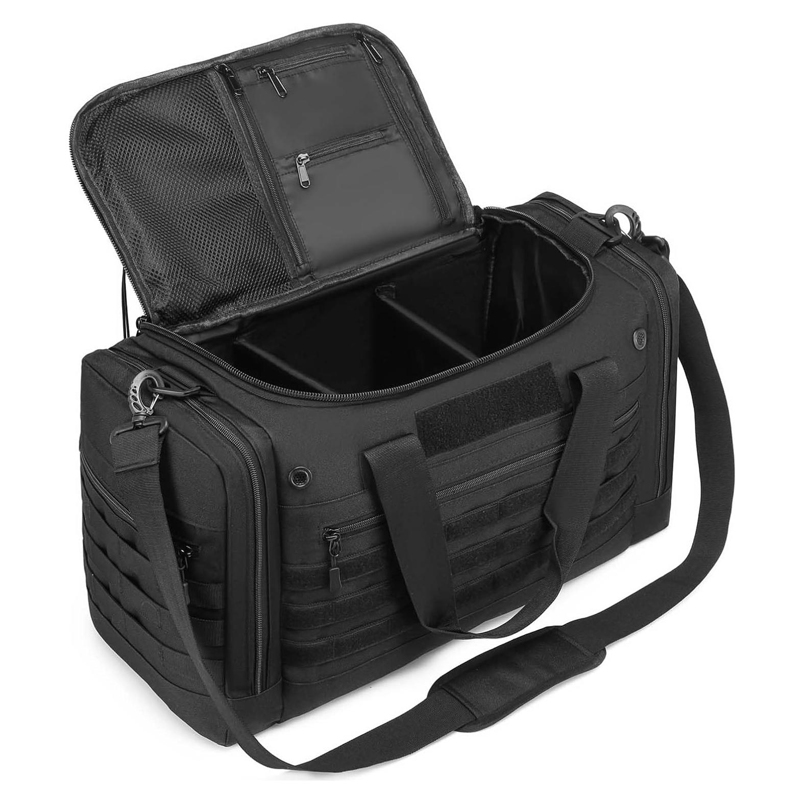 Bolsa de viaje táctica 45L BISKLNDN negra para gimnasio