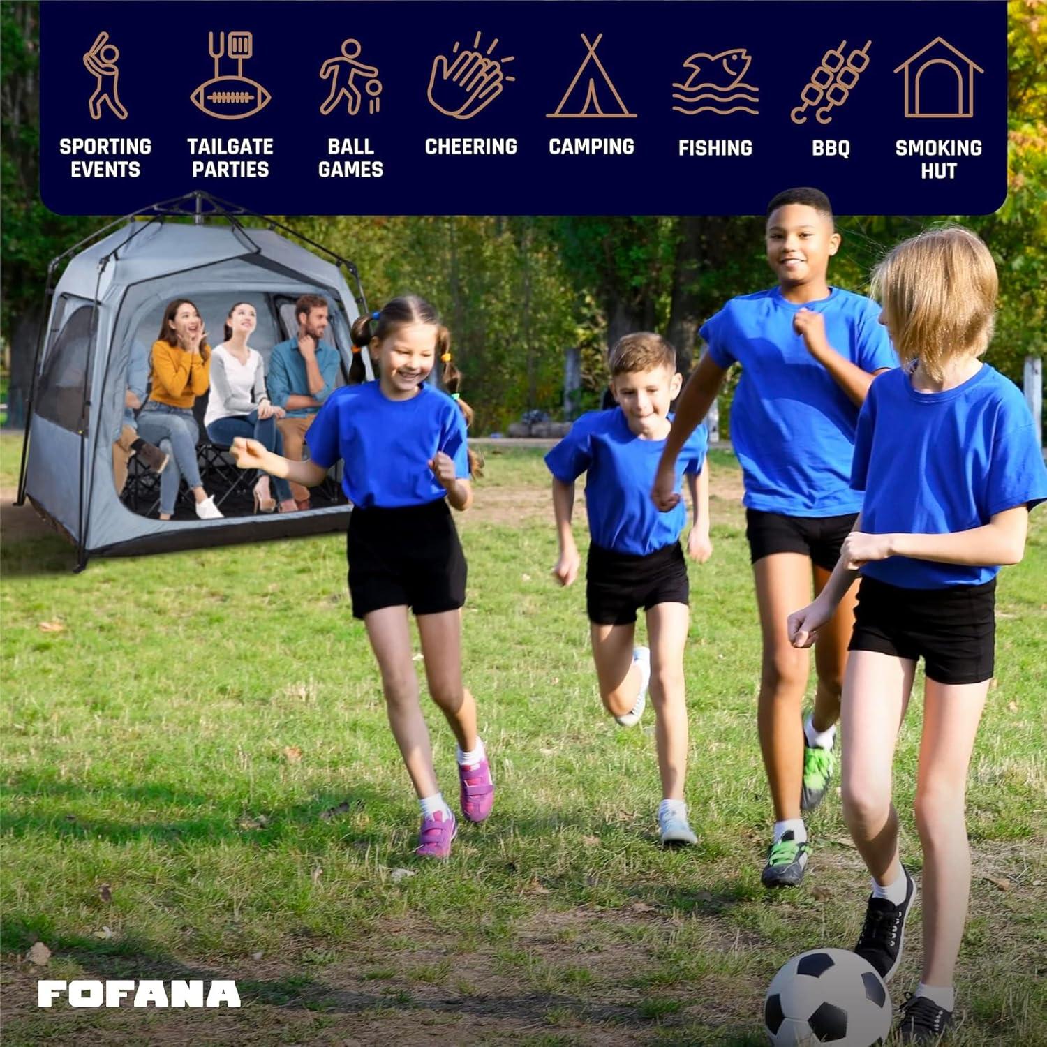 Carpa Deportiva Fofana Pop-Up 4 Personas Gris 270x130x157cm