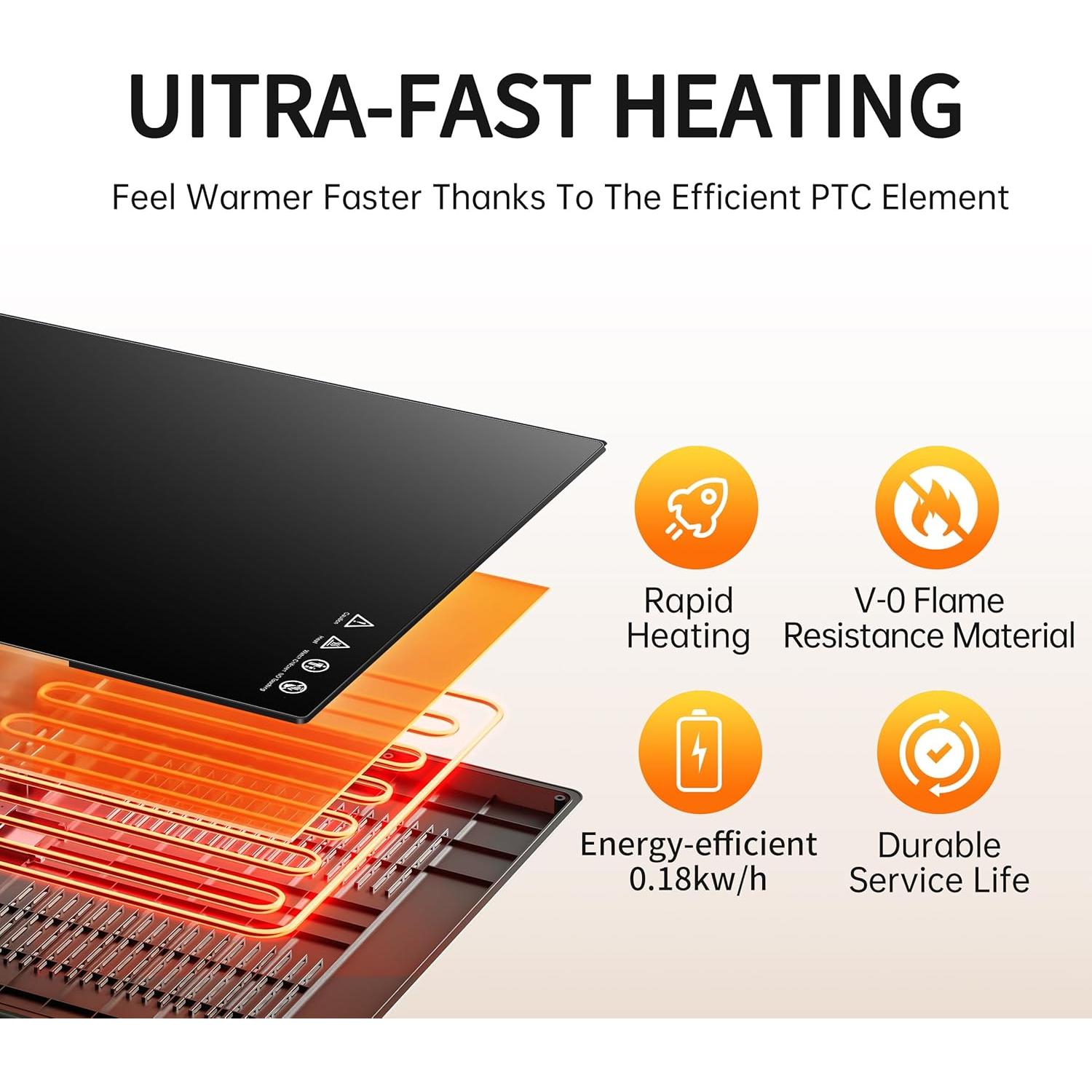 Bandeja Calentadora Eléctrica Wanish 55.88x35.56cm 180W
