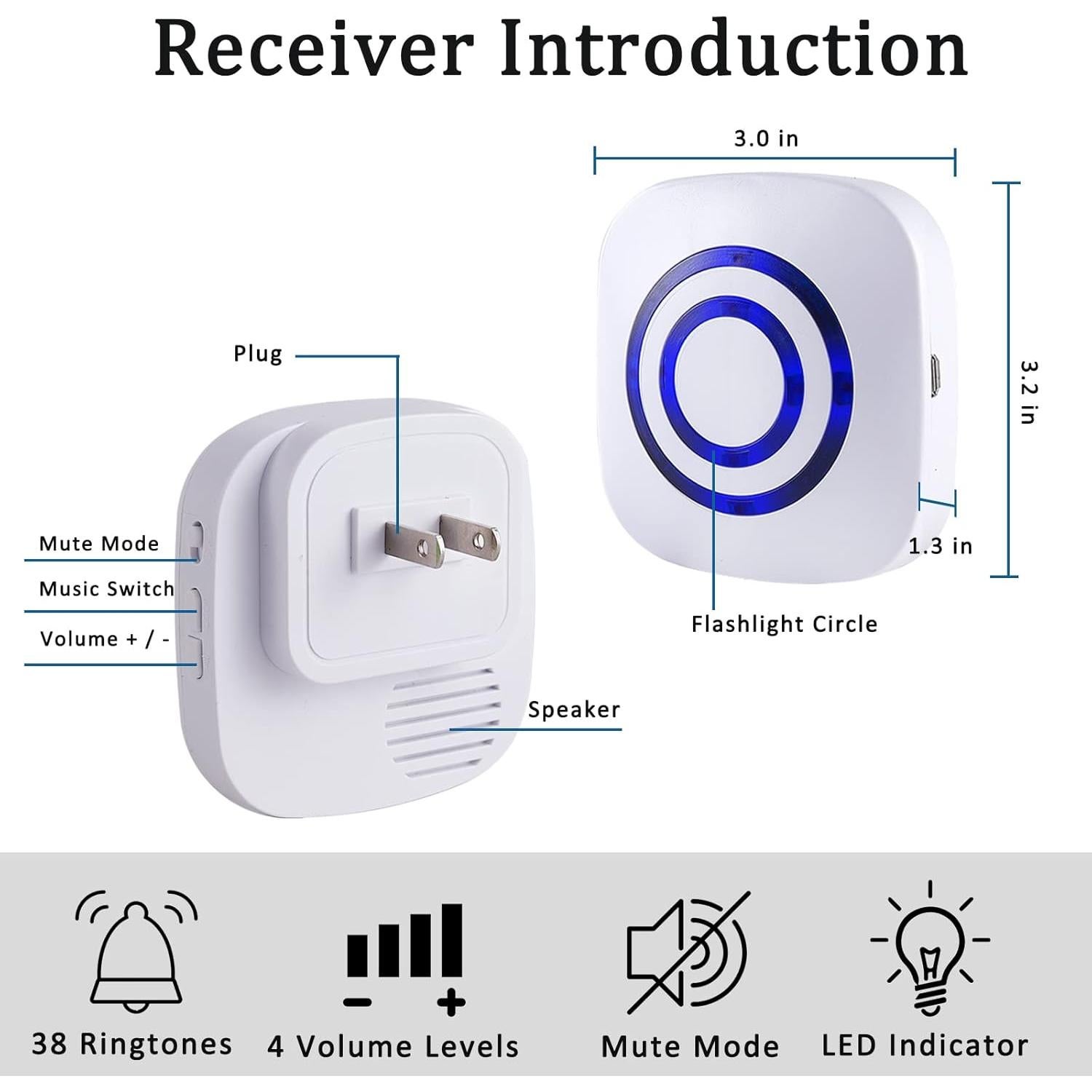 Alarma Inalámbrica de Movimiento BESTOONE MSA-21, 2 Detectores