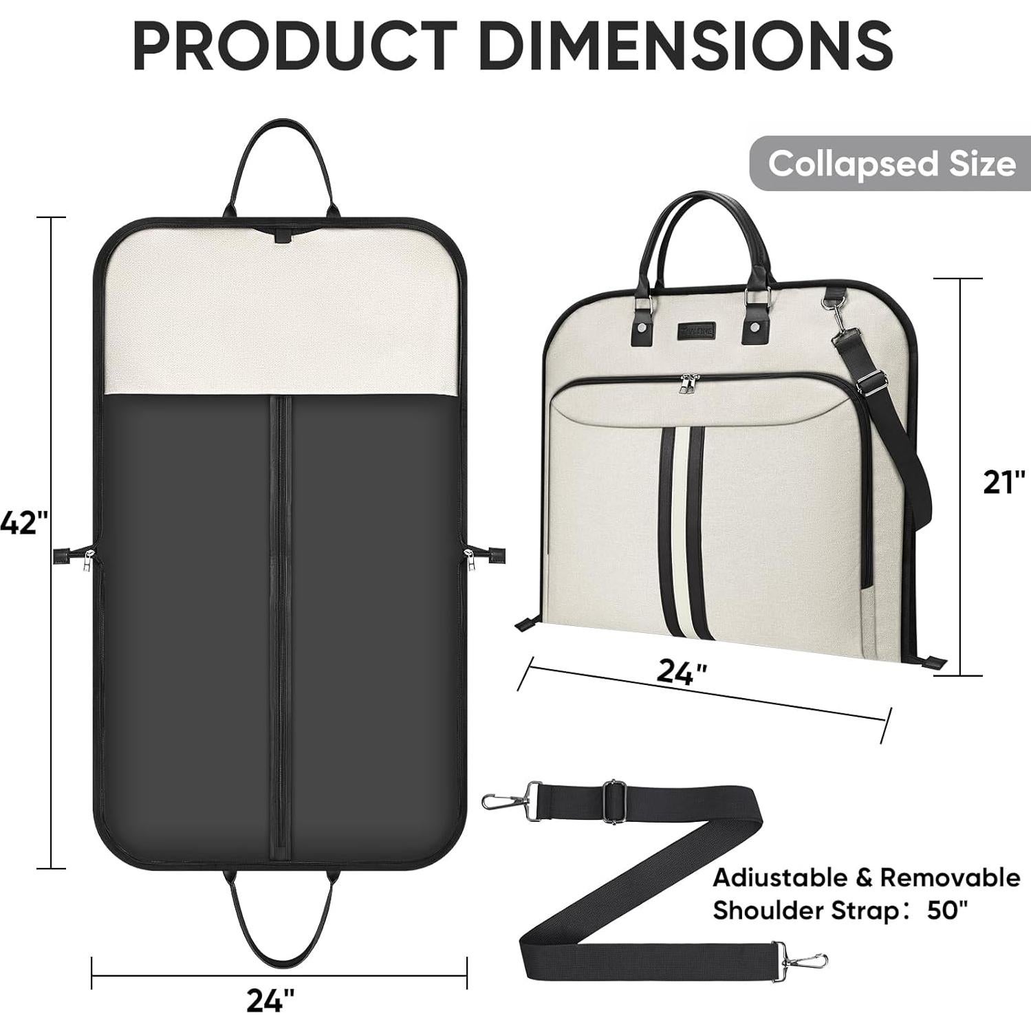 Bolsa de Viaje para Ropa BALEINE 106.68 cm Impermeable Beige