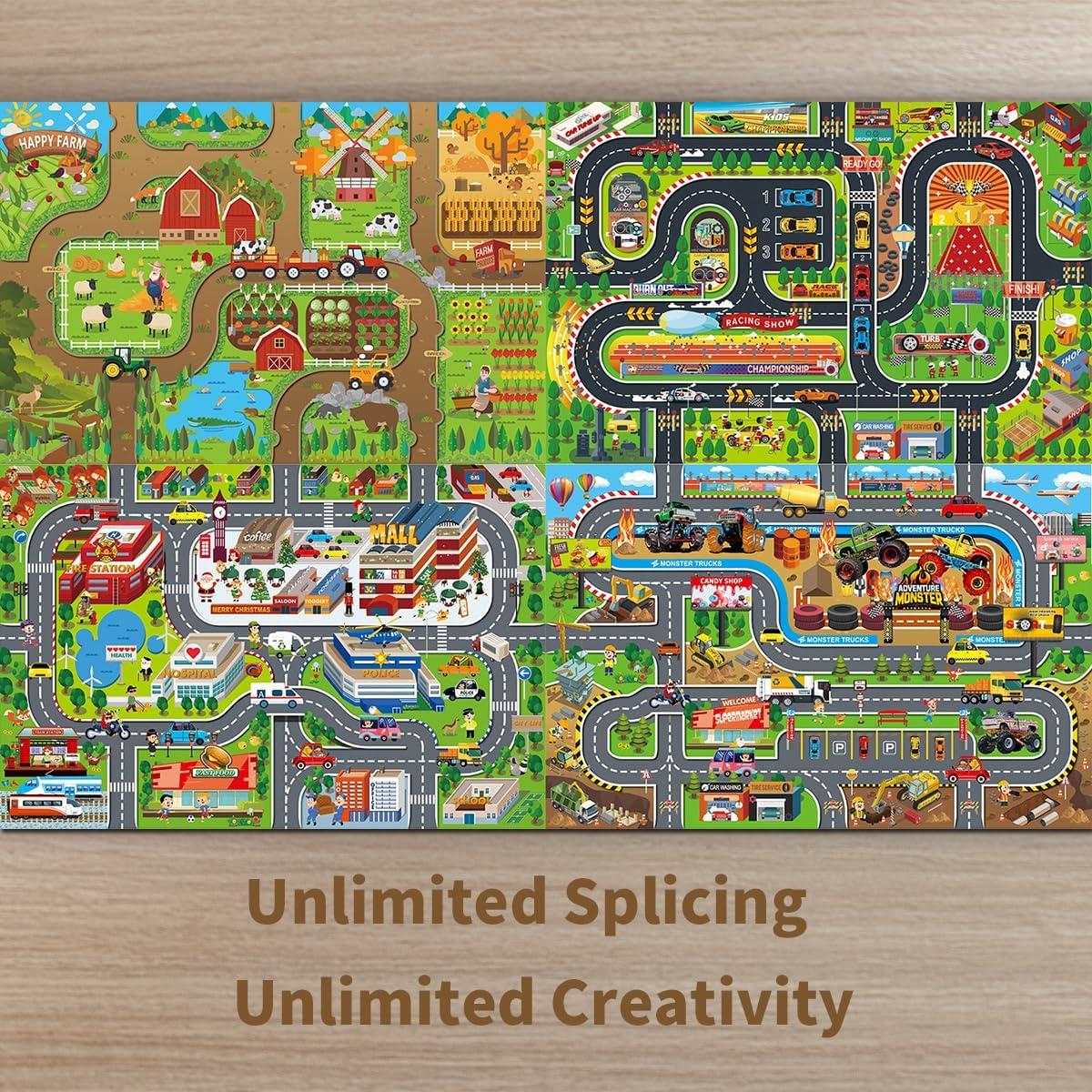 Alfombra de Juego para Niños Oriate Camión Monstruo 120x80cm