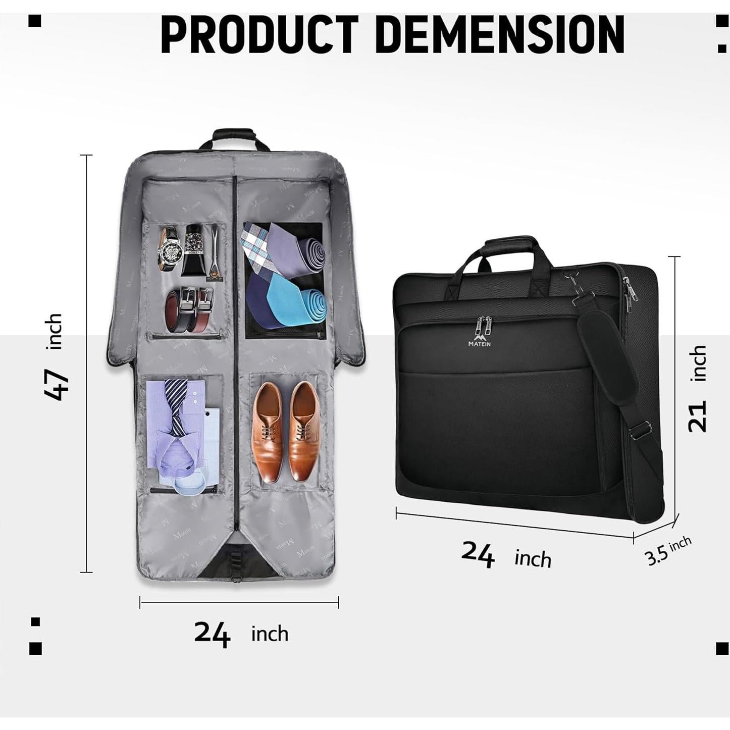 Bolsa de Ropa de Viaje MATEIN Negra para Trajes y Abrigos