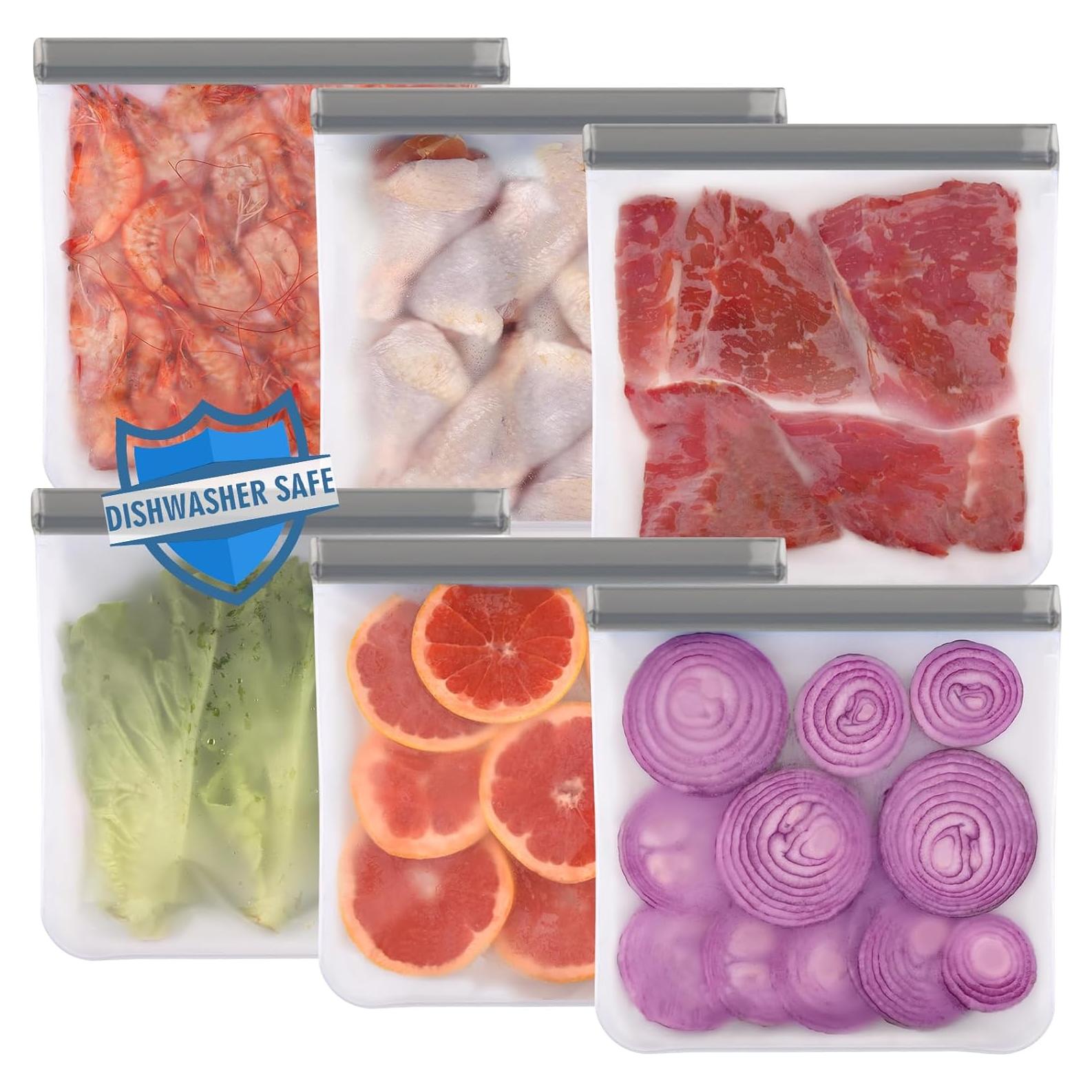 Bolsas Reutilizables de Congelador Lerine 6 Unidades 1 Galón