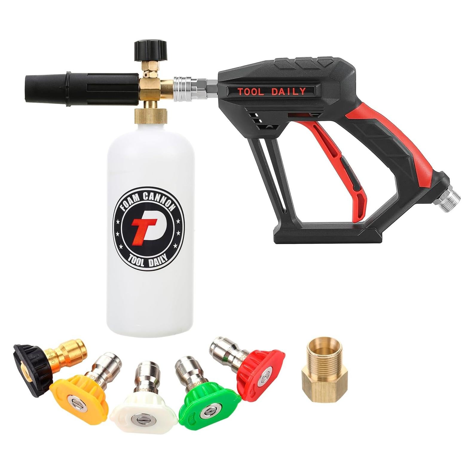 Pistola de Lavado a Presión Tool Daily con Lanza de Espuma 1L