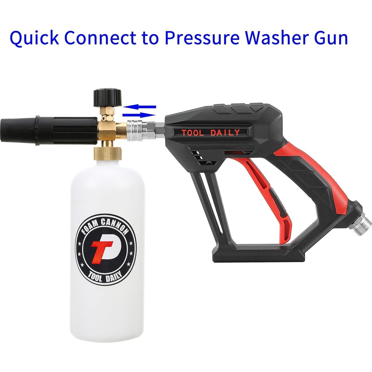 Pistola de Lavado a Presión Tool Daily con Lanza de Espuma 1L