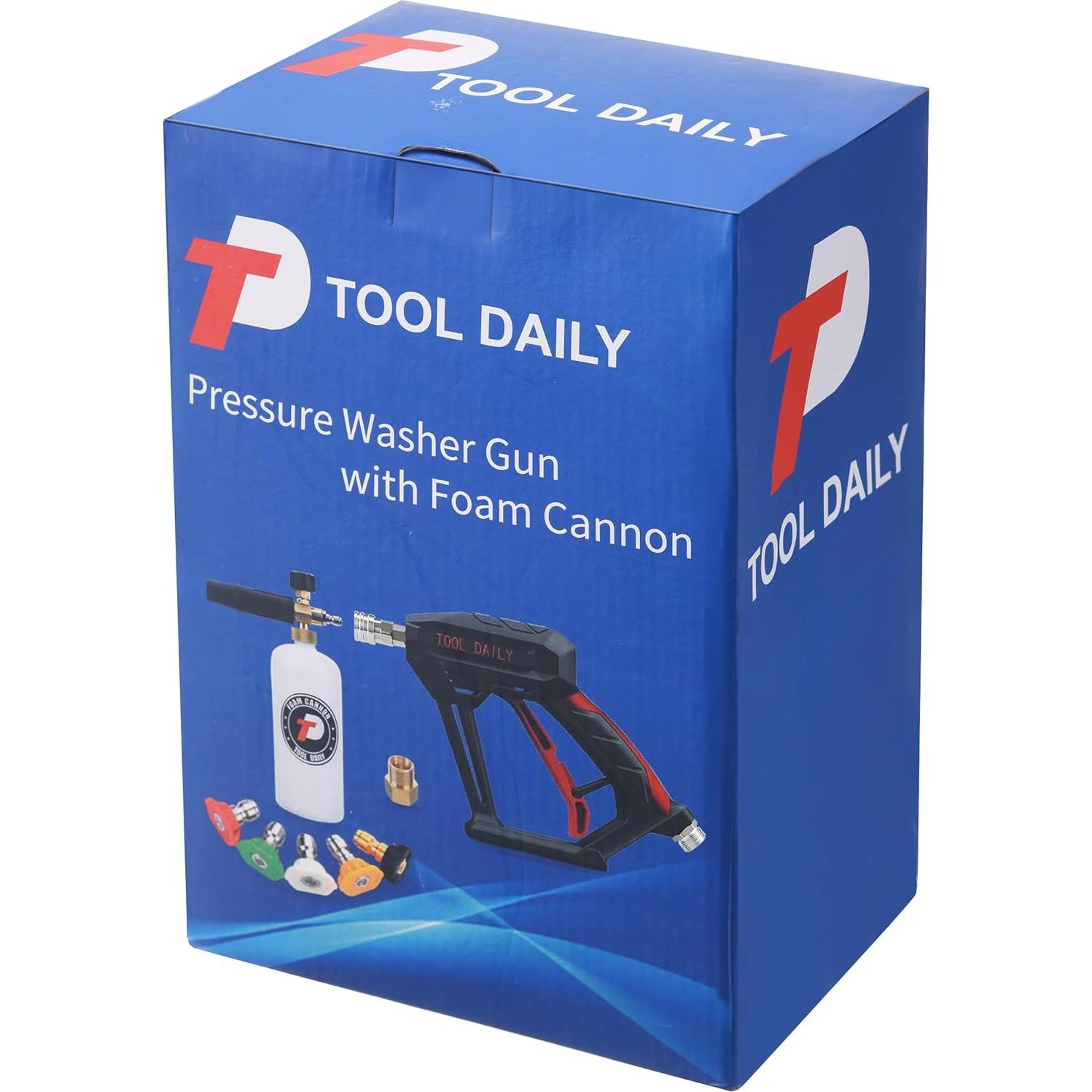 Pistola de Lavado a Presión Tool Daily con Lanza de Espuma 1L