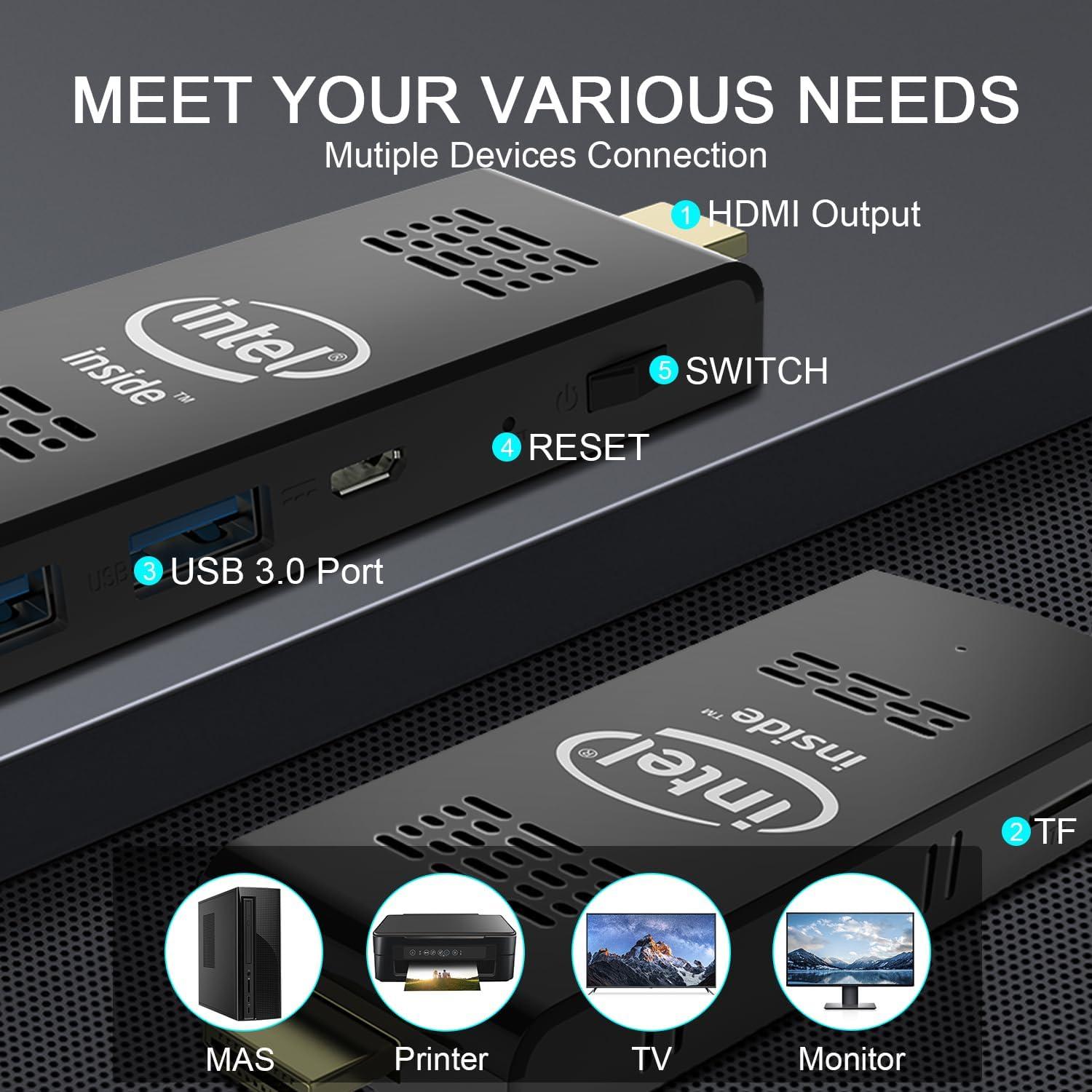 Mini PC Stick ALADAWN S5 8GB RAM 128GB Windows 10 Pro