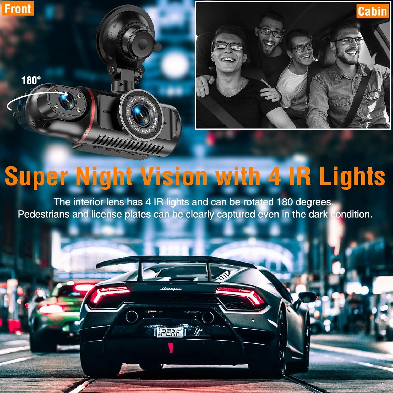 Cámara de tablero dual Vlokda X50 1080P delantera e interior