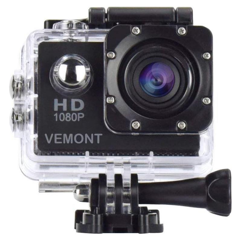 Cámara Deportiva VEMONT 1080P Full HD Impermeable 30m