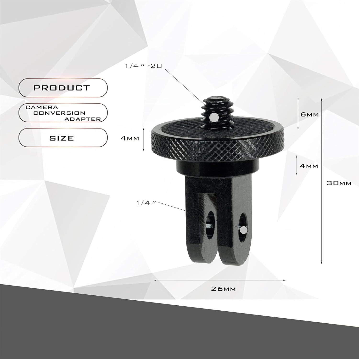 Adaptador de Montaje de Cámara Liveda 1/4-20 Aluminio 2 Piezas